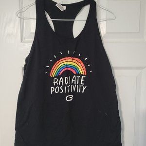 Cyclebar Radiate Positivity Rainbow Tank | Bella Canvas | Size XL